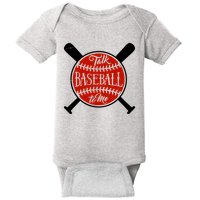 Talk Baseball To Me Baby Bodysuit
