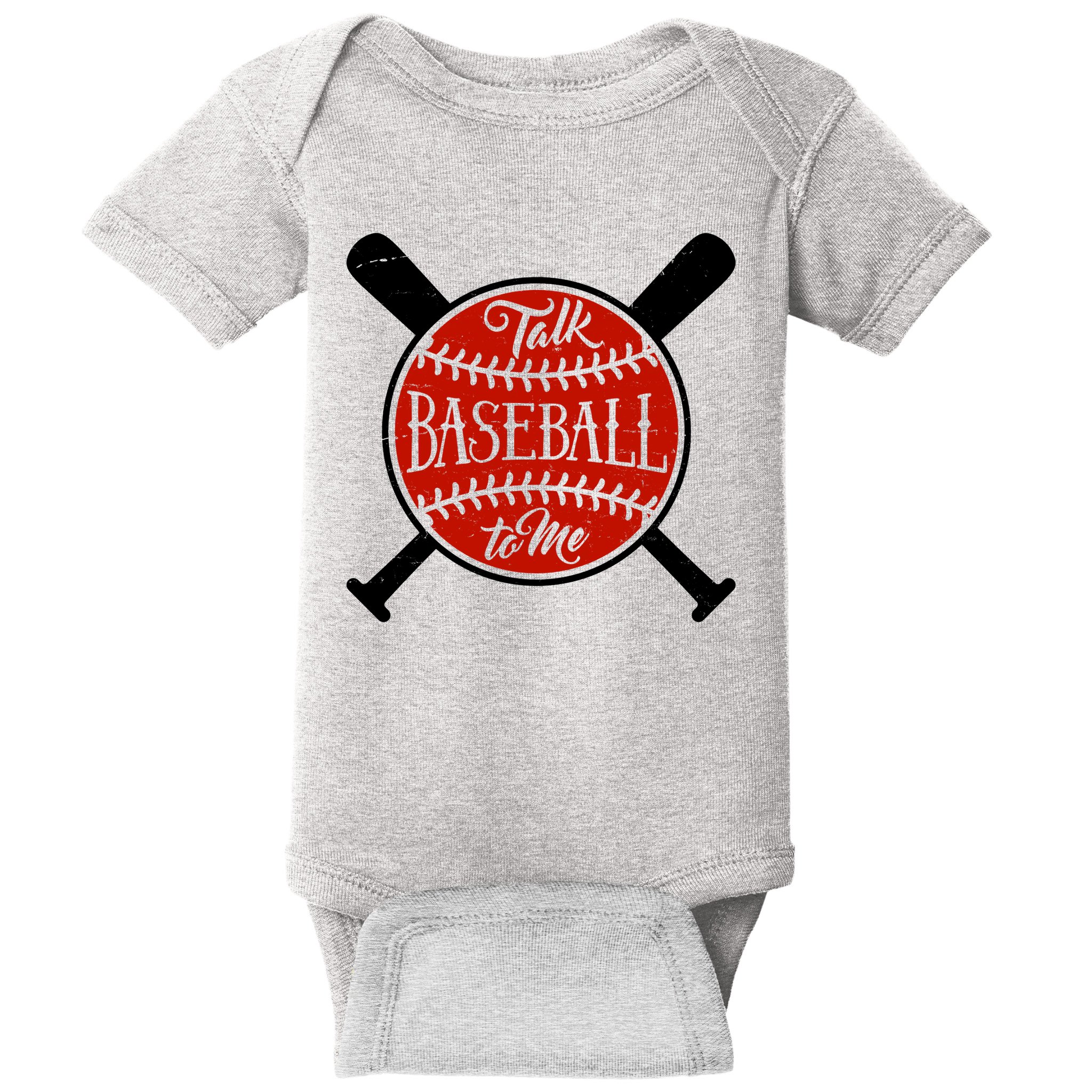 Talk Baseball To Me Baby Bodysuit