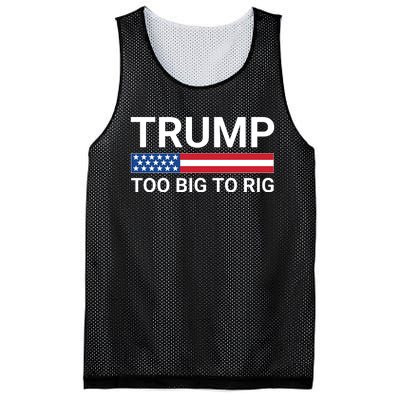 Too Big To Rig Trump 2024 Mesh Reversible Basketball Jersey Tank