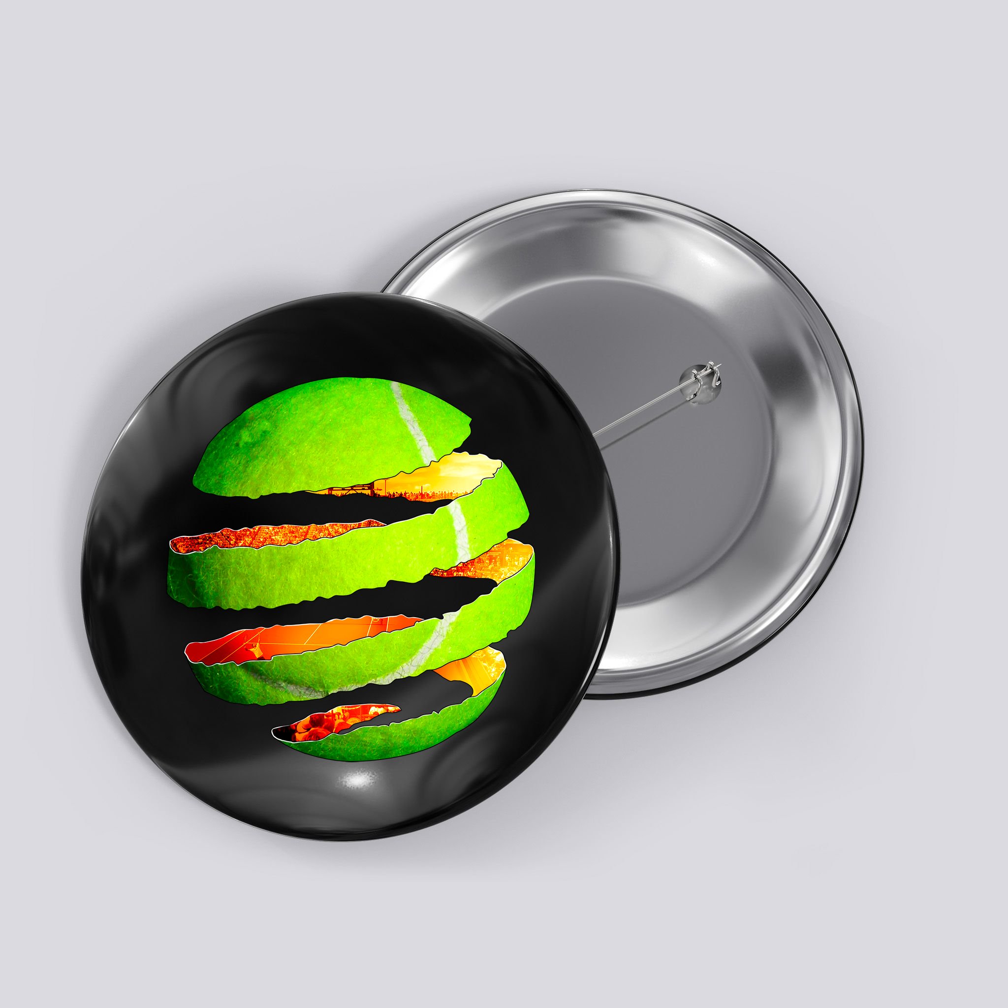 Tennis Ball Tear Button