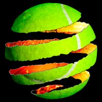 Tennis Ball Tear Button