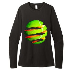 Tennis Ball Tear Womens CVC Long Sleeve Shirt