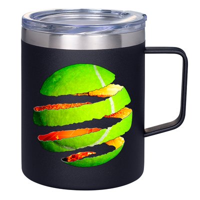 Tennis Ball Tear 12oz Stainless Steel Coffee Mug