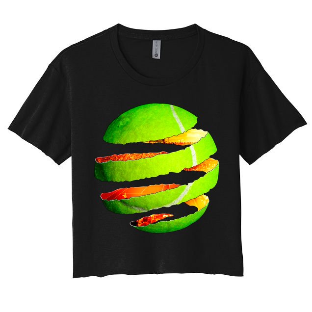 Tennis Ball Tear Women's Crop Top Tee