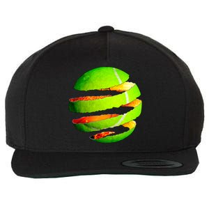 Tennis Ball Tear Wool Snapback Cap