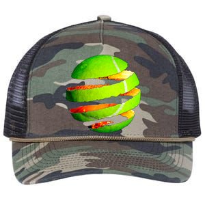 Tennis Ball Tear Retro Rope Trucker Hat Cap