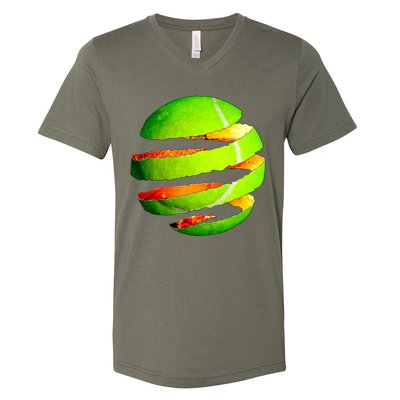 Tennis Ball Tear V-Neck T-Shirt