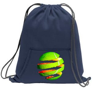 Tennis Ball Tear Sweatshirt Cinch Pack Bag