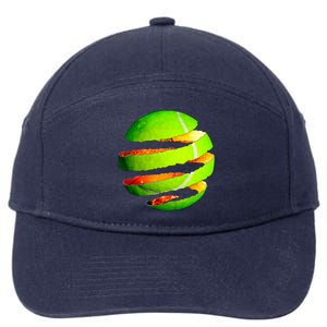 Tennis Ball Tear 7-Panel Snapback Hat