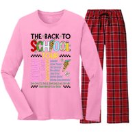 The Back To School Women's Long Sleeve Flannel Pajama Set 