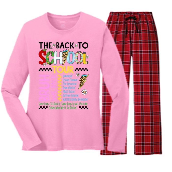 The Back To School Women's Long Sleeve Flannel Pajama Set 