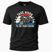 Take Biden To The Train Station Yellowstone Cooling Performance Crew T-Shirt