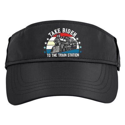 Take Biden To The Train Station Yellowstone Adult Drive Performance Visor