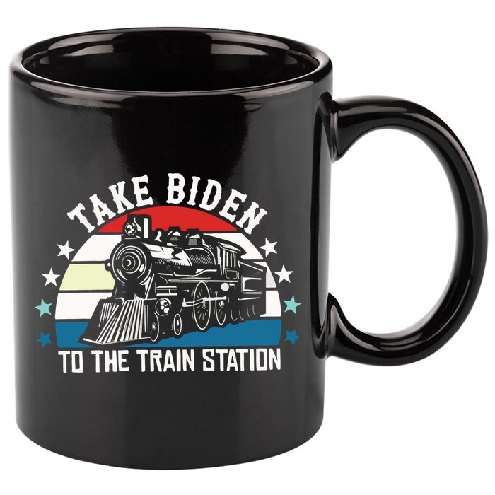 Take Biden To The Train Station Yellowstone 11oz C Handle Ceramic Mug