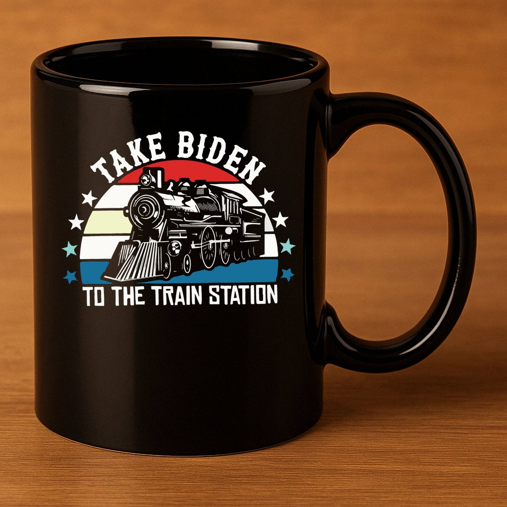 Take Biden To The Train Station Yellowstone 11oz C Handle Ceramic Mug