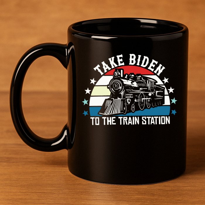 Take Biden To The Train Station Yellowstone 11oz C Handle Ceramic Mug