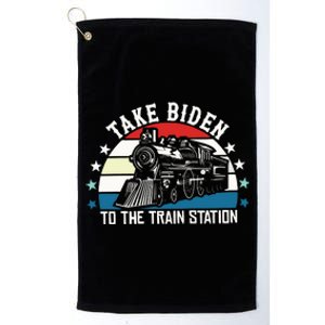 Take Biden To The Train Station Yellowstone Platinum Collection Golf Towel