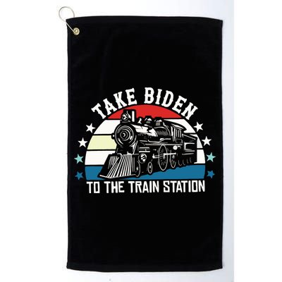 Take Biden To The Train Station Yellowstone Golf Towel