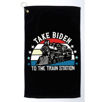 Take Biden To The Train Station Yellowstone Platinum Collection Golf Towel