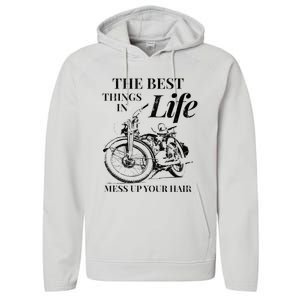 The Best Things In Life Mess Up Your Hair Performance Fleece Hoodie