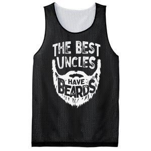 The Best Uncles Have Beards Bearded Father's Day Gift Mesh Reversible Basketball Jersey Tank