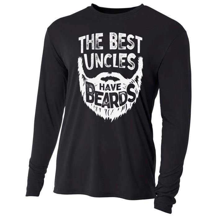 The Best Uncles Have Beards Bearded Father's Day Gift Cooling Performance Long Sleeve Crew