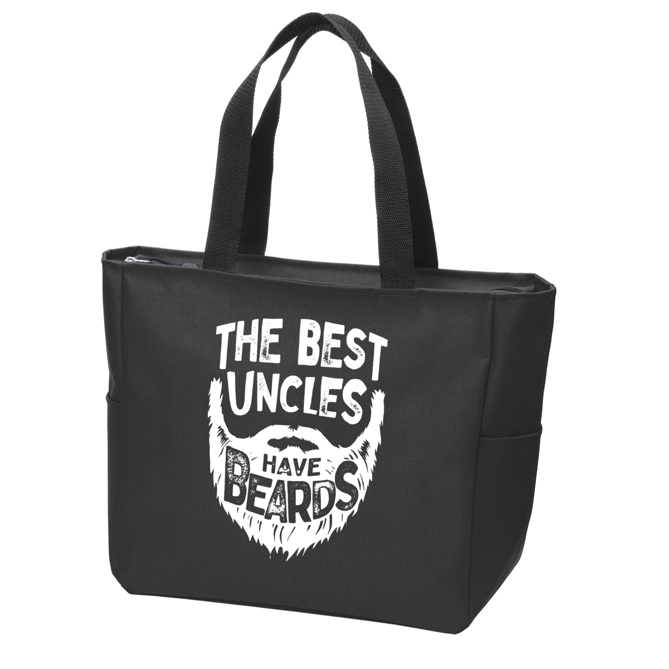 The Best Uncles Have Beards Shirt Funny Uncle Beard Gift Zip Tote Bag