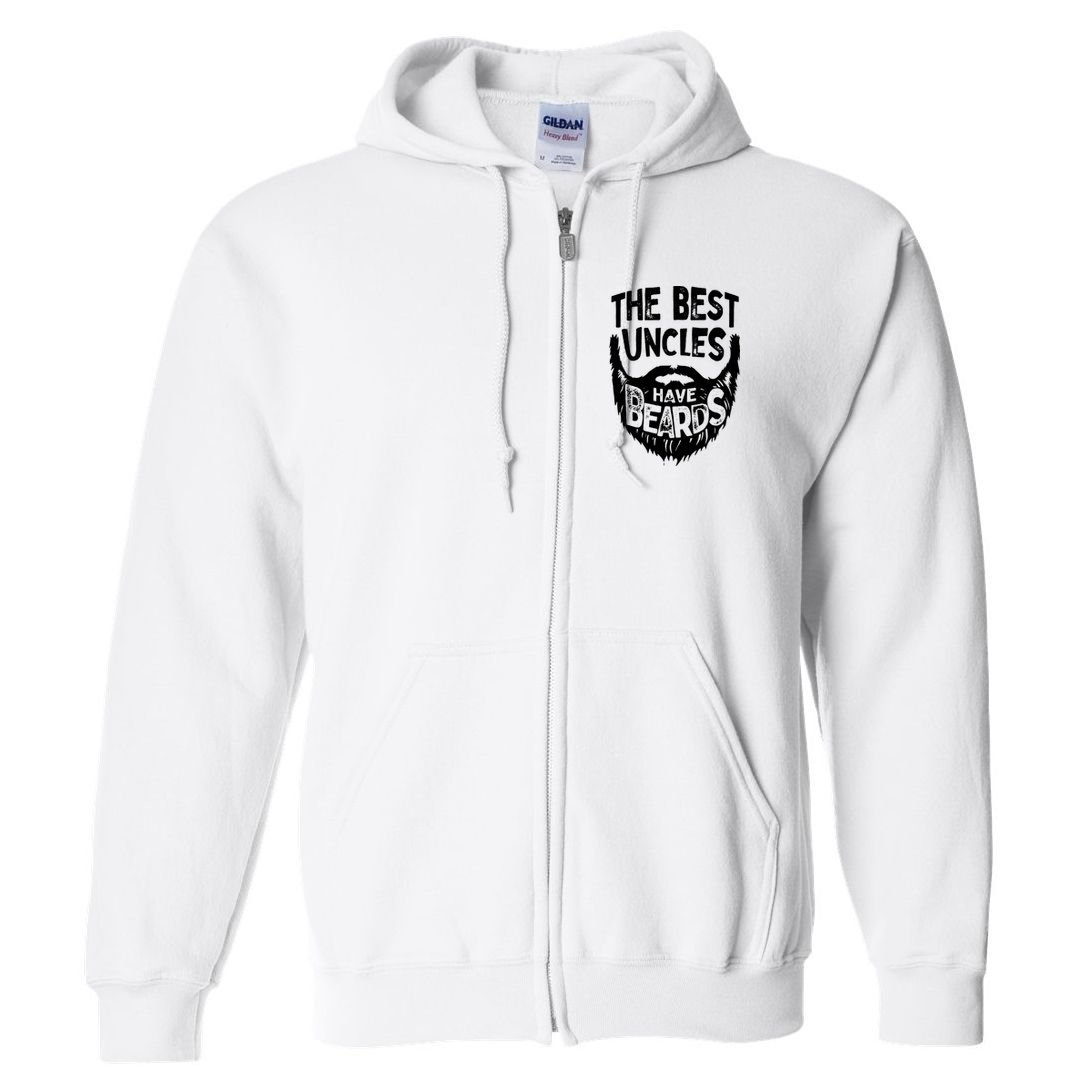 The Best Uncles Have Beards Shirt Funny Uncle Beard Gift Full Zip Hoodie