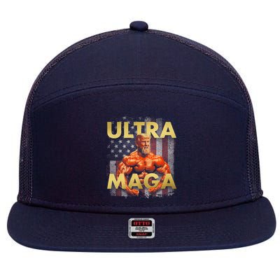 Trump Buff Ultra MAGA 7 Panel Mesh Trucker Snapback Hat