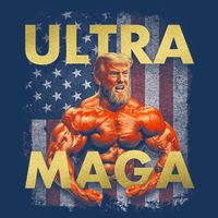 Trump Buff Ultra MAGA 7 Panel Mesh Trucker Snapback Hat