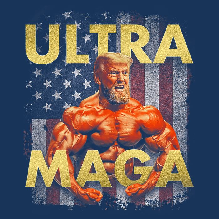Trump Buff Ultra MAGA 7 Panel Mesh Trucker Snapback Hat