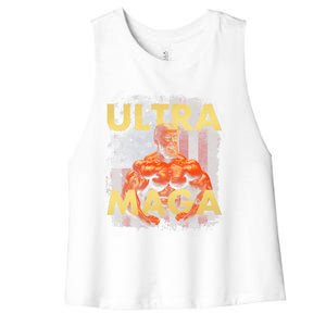 Trump Buff Ultra MAGA Women's Racerback Cropped Tank