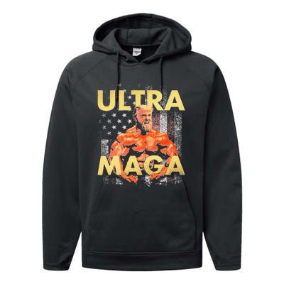 Trump Buff Ultra Maga Performance Fleece Hoodie