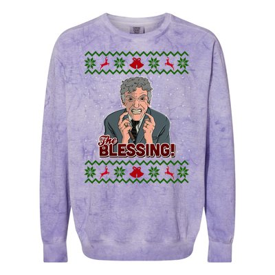 The Blessing Ugly Christmas Sweater Family Christmas Colorblast Crewneck Sweatshirt