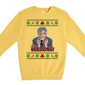 The Blessing Ugly Christmas Sweater Family Christmas Premium Crewneck Sweatshirt