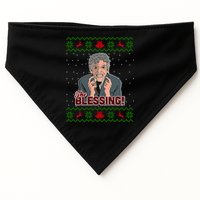 The Blessing Ugly Christmas Sweater Family Christmas USA-Made Doggie Bandana