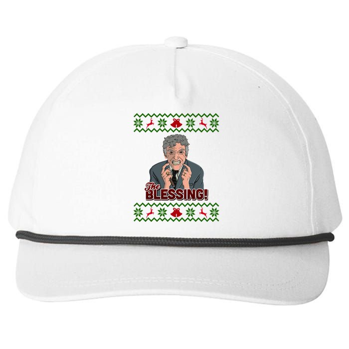 The Blessing Ugly Christmas Sweater Family Christmas Snapback Five-Panel Rope Hat