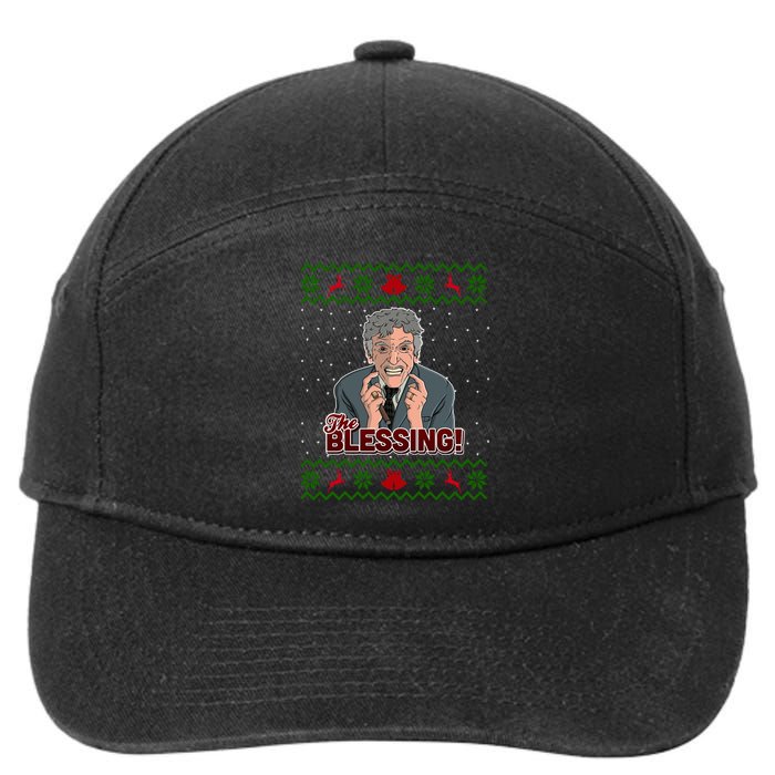 The Blessing Ugly Christmas Sweater Family Christmas 7-Panel Snapback Hat