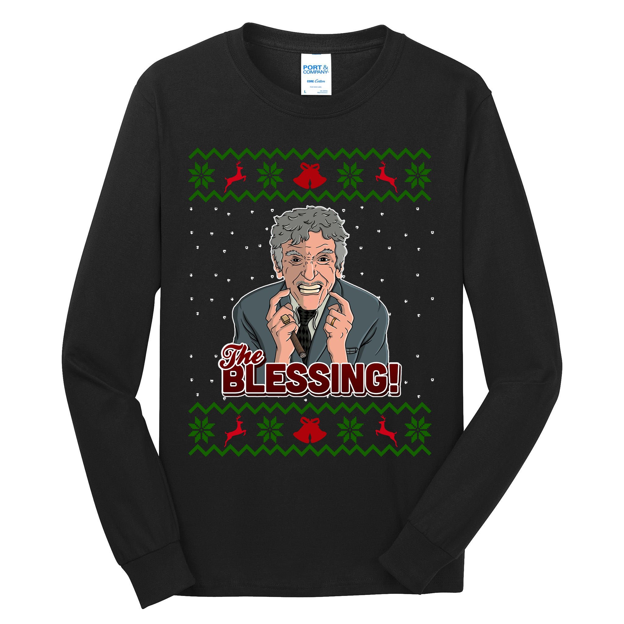 The Blessing Ugly Christmas Sweater Family Christmas Tall Long Sleeve T-Shirt