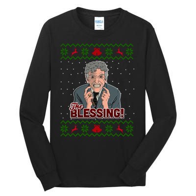 The Blessing Ugly Christmas Sweater Family Christmas Tall Long Sleeve T-Shirt