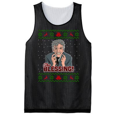 The Blessing Ugly Christmas Sweater Family Christmas Mesh Reversible Basketball Jersey Tank