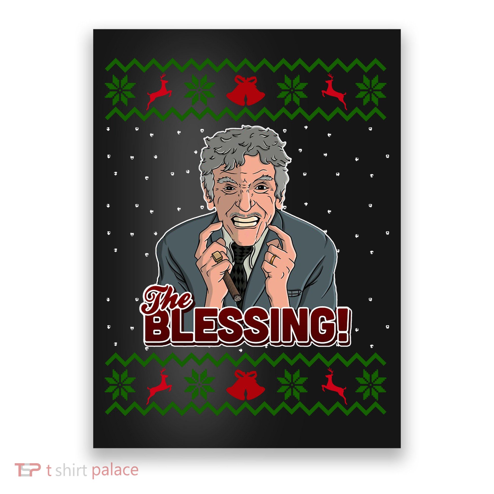 The Blessing Ugly Christmas Sweater Family Christmas Poster