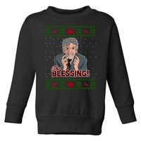 The Blessing Ugly Christmas Sweater Family Christmas Toddler Sweatshirt