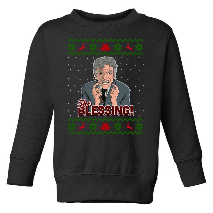 The Blessing Ugly Christmas Sweater Family Christmas Toddler Sweatshirt