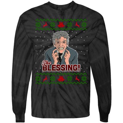 The Blessing Ugly Christmas Sweater Family Christmas Tie-Dye Long Sleeve Shirt