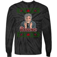 The Blessing Ugly Christmas Sweater Family Christmas Tie-Dye Long Sleeve Shirt