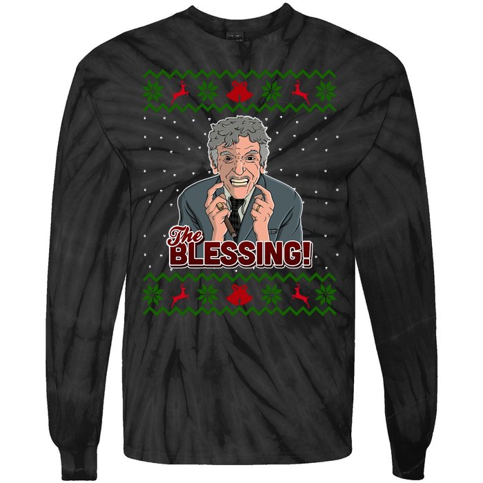 The Blessing Ugly Christmas Sweater Family Christmas Tie-Dye Long Sleeve Shirt