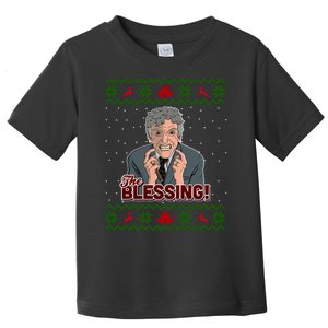 The Blessing Ugly Christmas Sweater Family Christmas Toddler T-Shirt