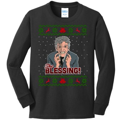 The Blessing Ugly Christmas Sweater Family Christmas Kids Long Sleeve Shirt