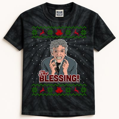 The Blessing Ugly Christmas Sweater Family Christmas Kids Tie-Dye T-Shirt